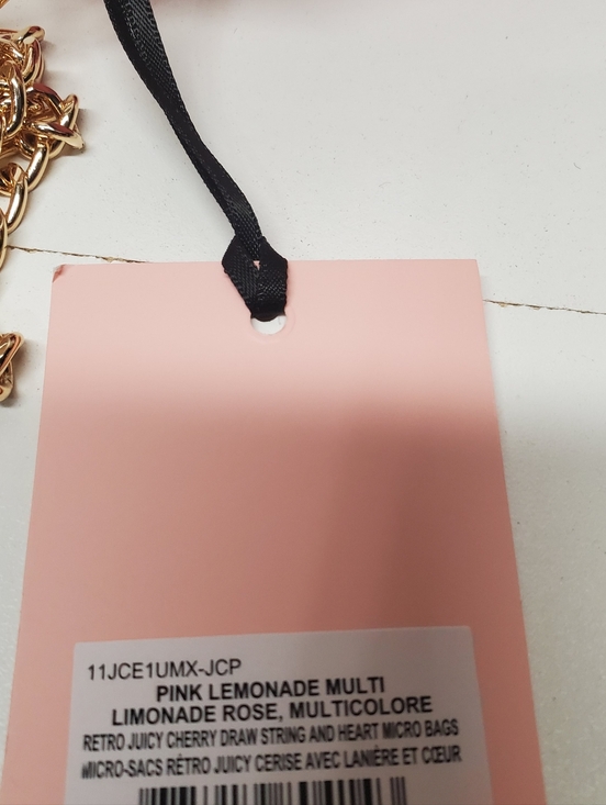 Juicy Couture Retro Juicy Pink Heart Coin Pouch & Cherry Drawstring Micro Bag - Picture 7 of 7